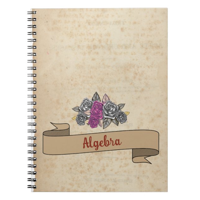 Floral Rustic Inspire School  Notebook (Front)