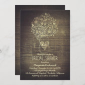 Floral Rustic Mason Jar Barn Bridal Shower Invitation (Front/Back)