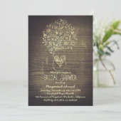 Floral Rustic Mason Jar Barn Bridal Shower Invitation (Standing Front)
