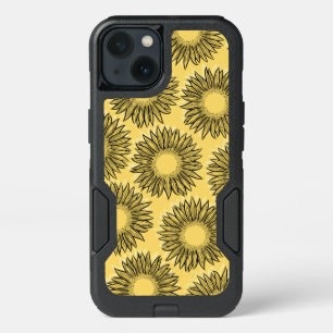 Floral Rustic Sunflower Hand Drawn iPhone 13 Case