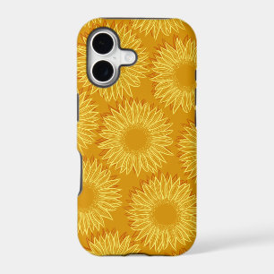 Floral Rustic Sunflower Light Hand Drawn iPhone 17 Case