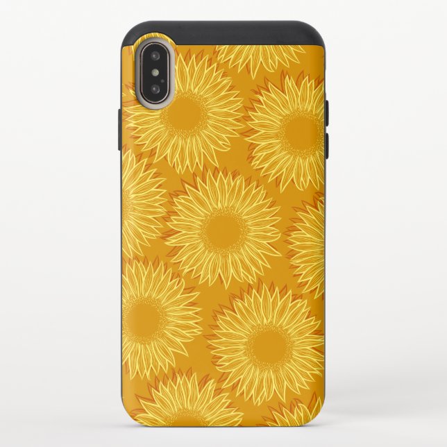 Floral Rustic Sunflower Light Hand Drawn Uncommon iPhone Case (Back)
