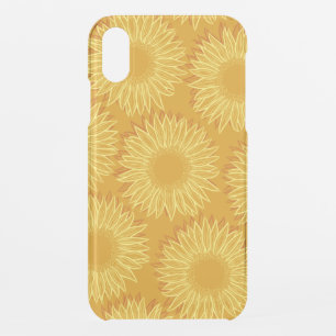 Floral Rustic Sunflower Light Hand Drawn iPhone XR Case