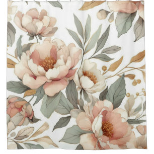 Floral rustic vintage elegant stylish shower curtain