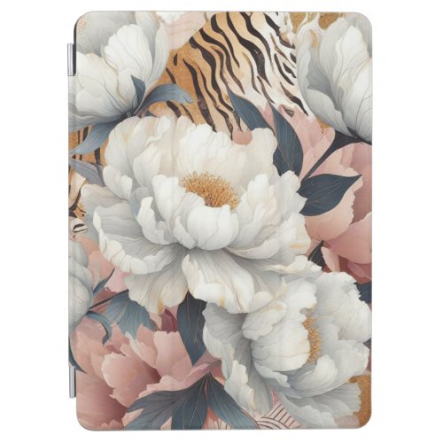 Floral rustic vintage elegant tiger iPad air cover