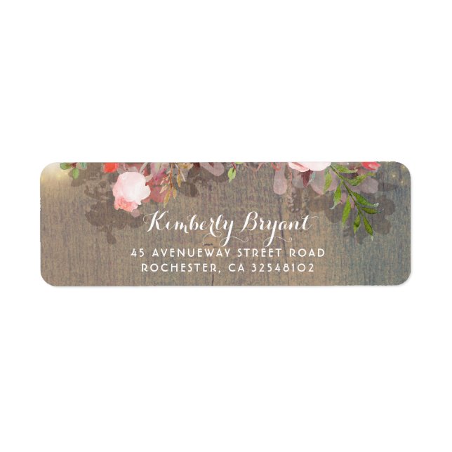 Floral Rustic Wedding Label (Front)