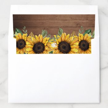 Floral Rustic Wood Sunflower Barn Country Envelope Liner by HannahMaria at Zazzle