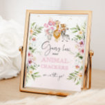 Floral Safari How many animal crackers in the jar Poster<br><div class="desc">Floral Safari How many animal crackers in the jar poster.
Matching items available.</div>