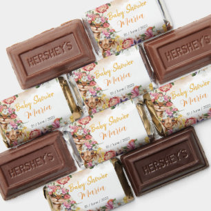 Floral Safari wild one baby shower gold Hershey's Miniatures