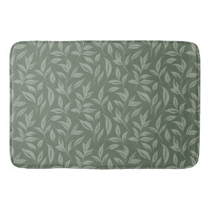 Floral Sage Green Bath Mat