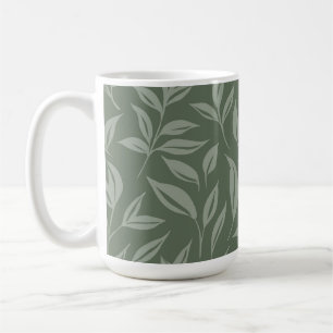 Floral Sage Green Coffee Mug