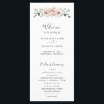 Floral Sage Greenery Dusty Rose Wedding Program<br><div class="desc">Elegant floral wedding program with a watercolor painted swag in dusty rose pink and greenery in shades of sage green.  The front has your order of ceremony and the back has your wedding party.  This lovely botanical themed program is perfect for a spring or summer wedding.</div>