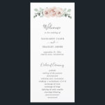 Floral Sage Greenery Dusty Rose Wedding Program<br><div class="desc">Elegant floral wedding program with a watercolor painted swag in dusty rose pink and greenery in shades of sage green.  The front has your order of ceremony and the back has your wedding party.  This lovely botanical themed program is perfect for a spring or summer wedding.</div>
