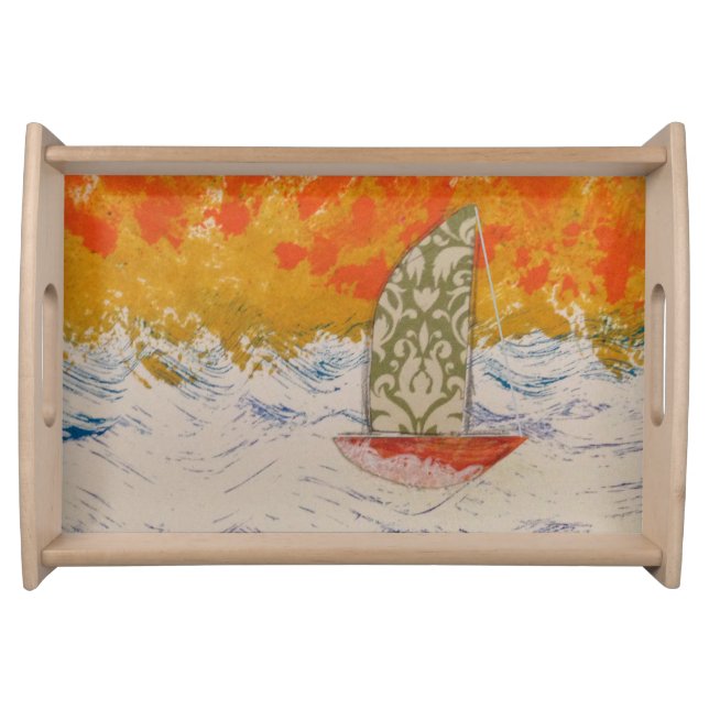 Floral Sail Serving Tray (Front)