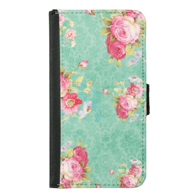 floral samsung galaxy wallet case (Front)