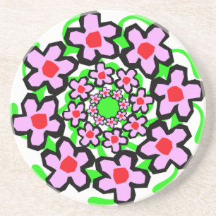 Floral Sandstone Coaster