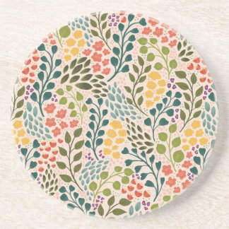 Floral Sandstone Coaster