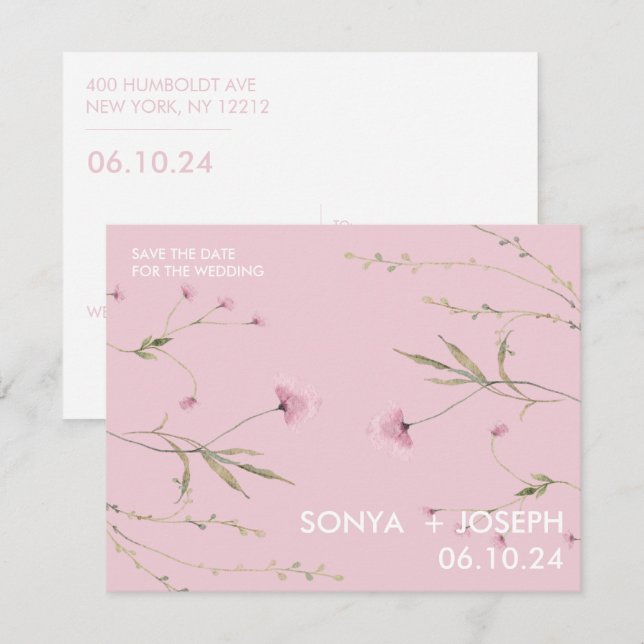 Floral Save the Date (Front/Back)