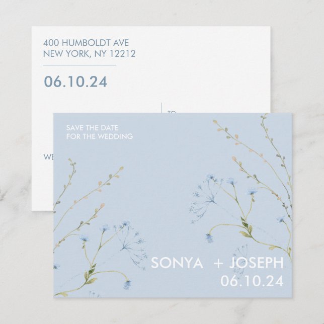 Floral Save the Date (Front/Back)