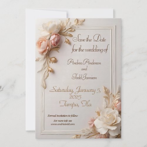 Floral Save The Date