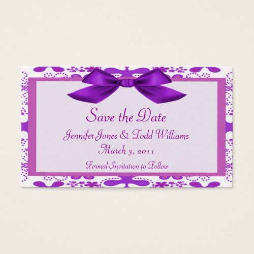 Floral Save the Date Business Card Template