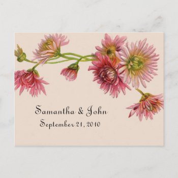 Floral Save The Date Announcement Postcard by itsyourwedding at Zazzle