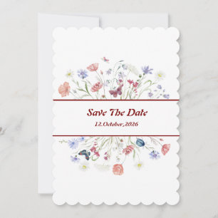 Floral "Save The Date" Invitation