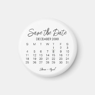 floral save the date Magnet