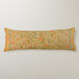 Floral Savonnerie Rose Tulip Greenery Body Pillow