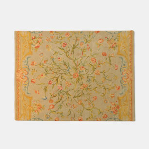 Floral Savonnerie Rose Tulip Greenery Doormat