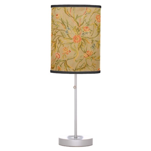 Floral Savonnerie Rose Tulip Greenery  Table Lamp