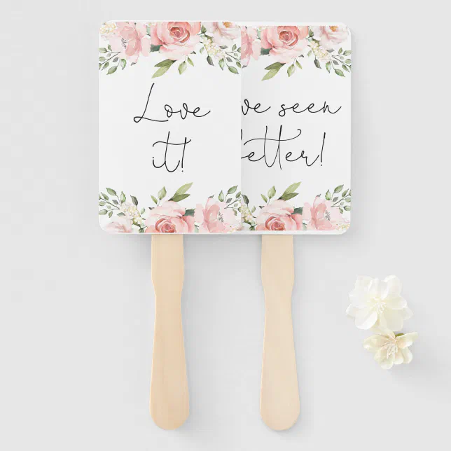 Floral say yes to the dress cards hand fan | Zazzle