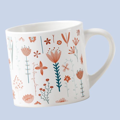 Floral Scandinavian Espresso Cup