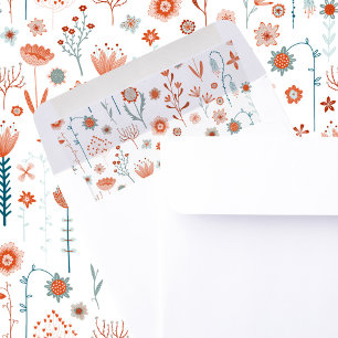 Floral Scandinavian Modern Envelope Liner