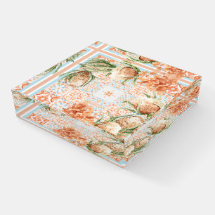Floral scarf design paperweight