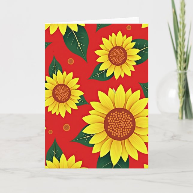 Floral Scarlet Pattern Card (Front)