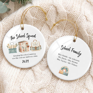 Floral School Staff Group Ornament