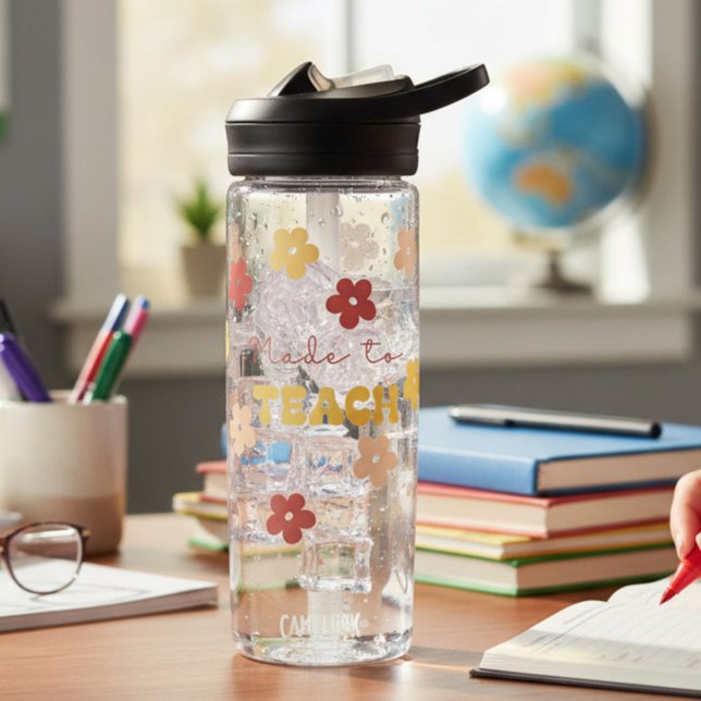 Floral School Teacher Appreciation Water Bottle (Creator Uploaded)