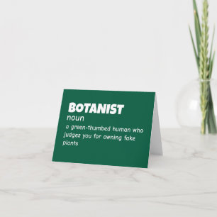 Floral Scientist Definition Humor Letterpress Thank You Card