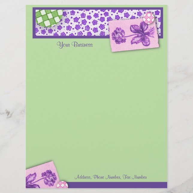 Floral Scrapbook Letterhead (Front)