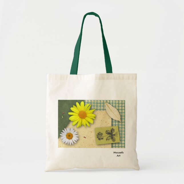 Floral Scrapbook Tote Bag (Front)
