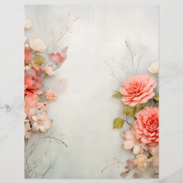 Floral Scrapbooking Paper (Front)