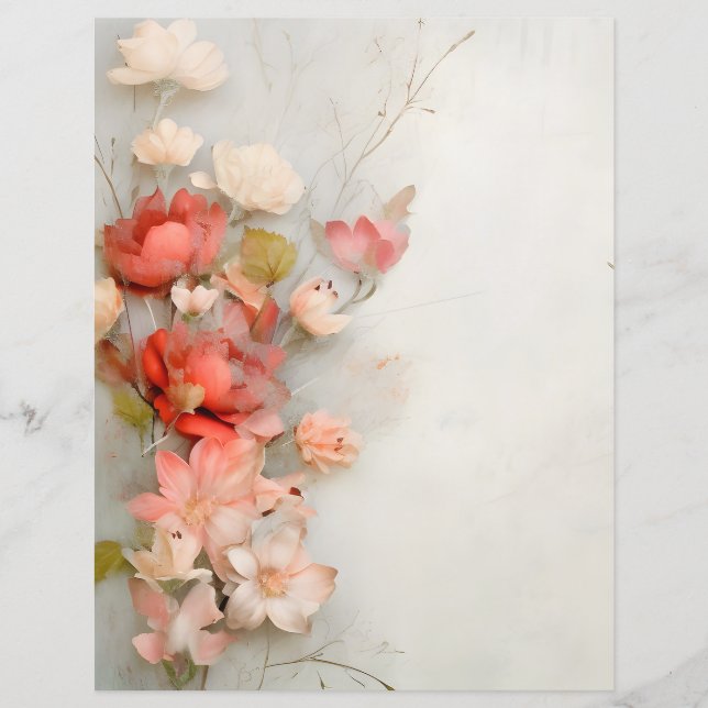 Floral Scrapbooking Paper (Front)