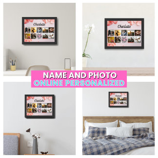 Floral Script Best Mom Ever Framed Art