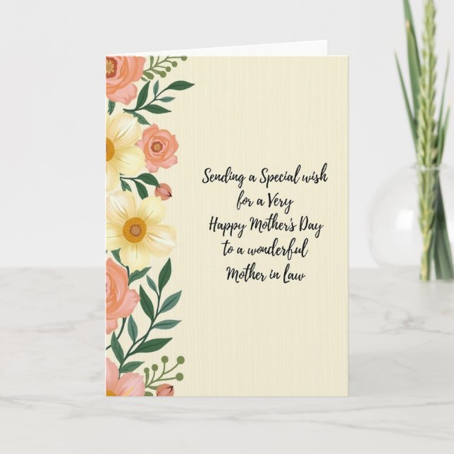 Floral Script Message Card (Front)