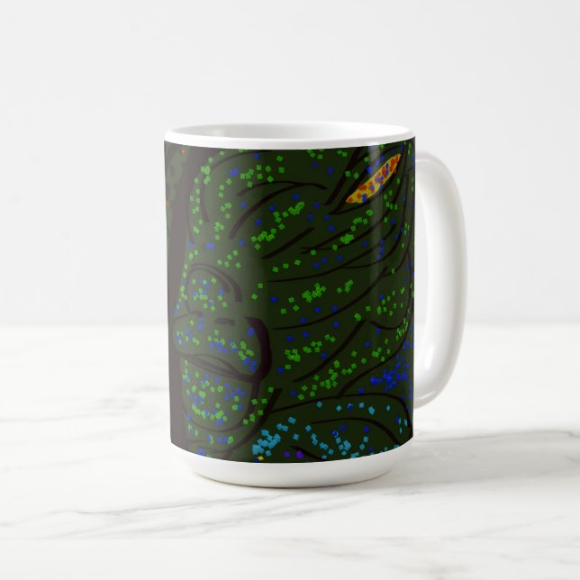 Floral Sea Monster Coffee Mug (Front Right)