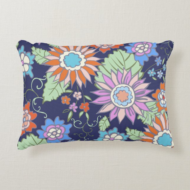 Floral seamless background pattern spring - summer accent pillow (Front)