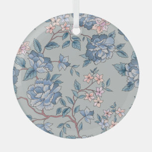 Floral seamless, ornamental garden background glass ornament