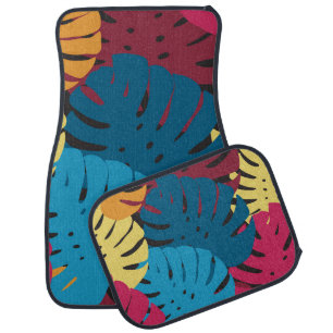 Floral seamless pattern. Background from bright le Car Floor Mat