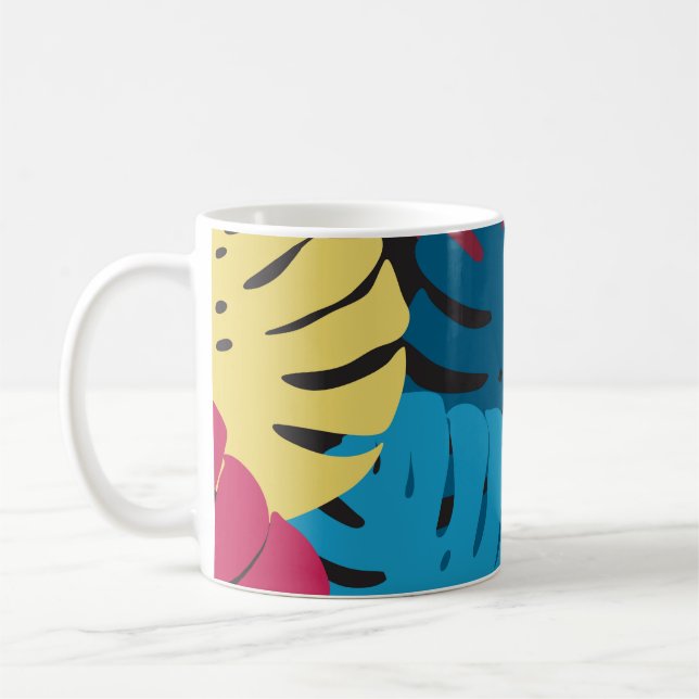 Floral seamless pattern. Background from bright le Coffee Mug (Left)